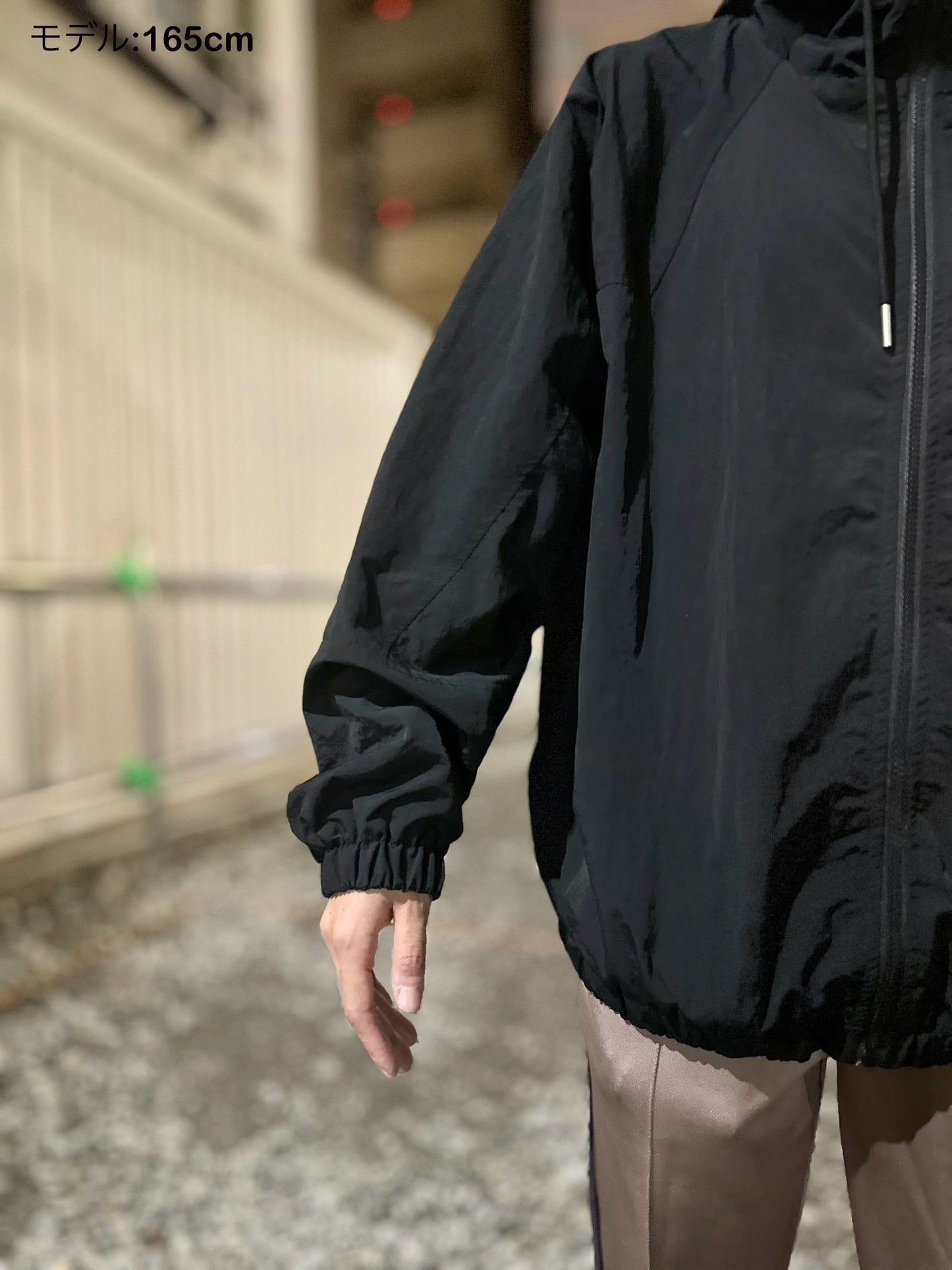 NYLON ZIPUP HOODIE