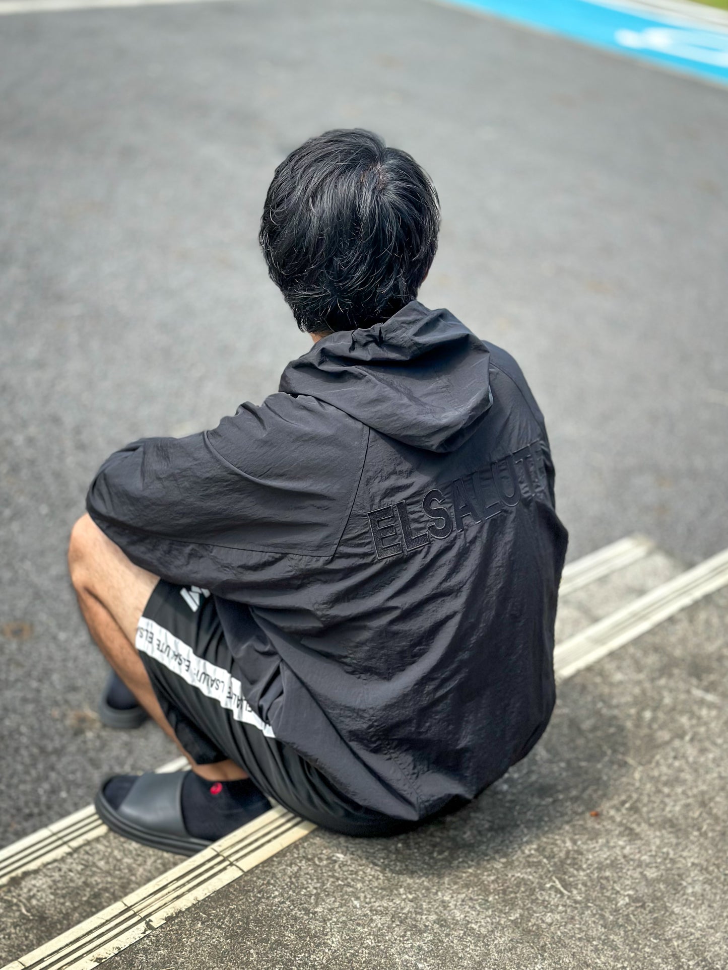 NYLON ZIPUP HOODIE