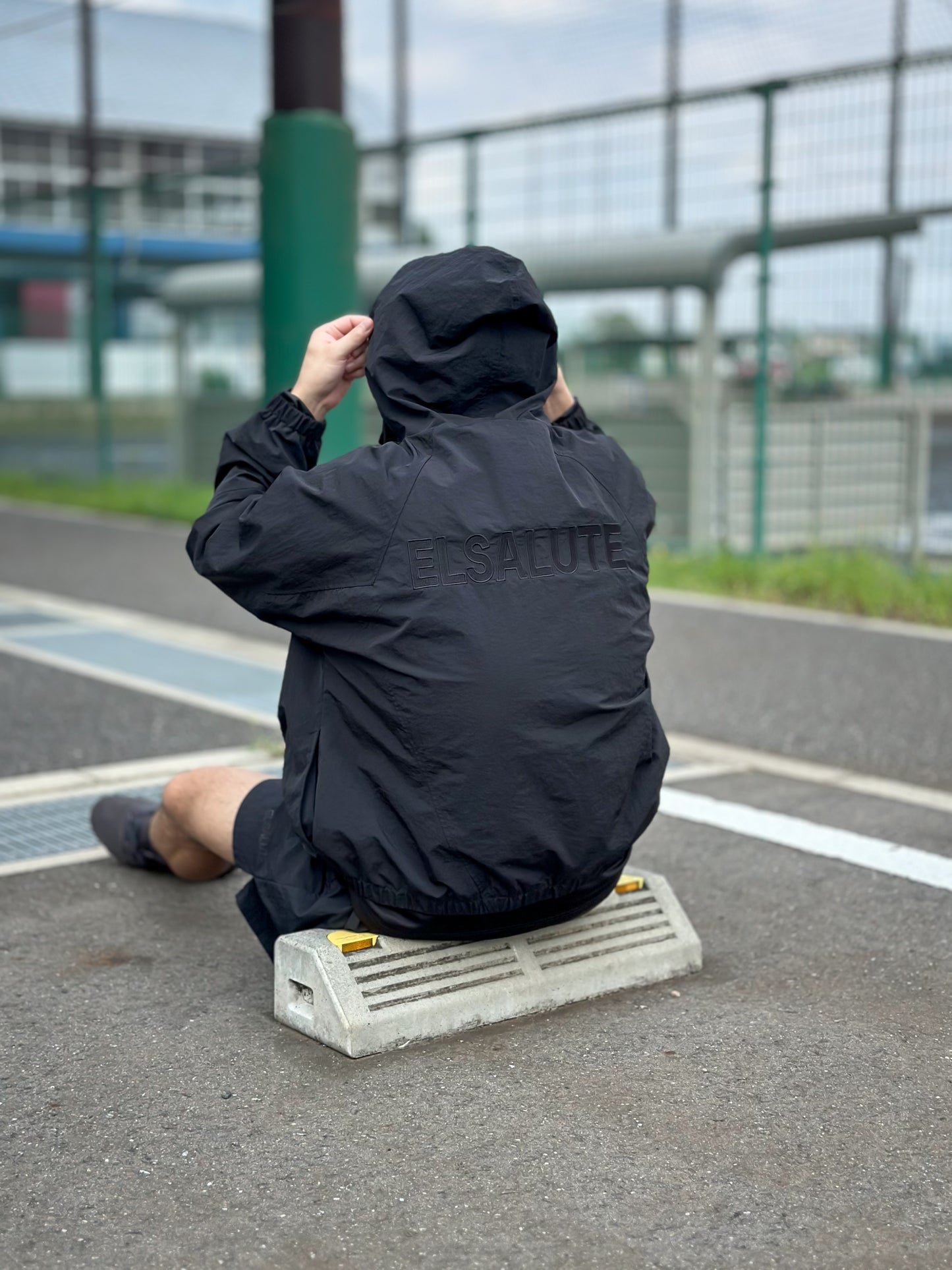 NYLON ZIPUP HOODIE