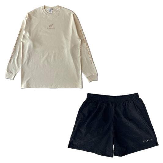 【セット販売】COTTON LONG SLEEVE × NYLON SHORTS